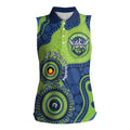 Canberra Raiders NAIDOC Week 2026 Personalised Women Sleeveless Polo Shirt 50 Years of Deadly Aboriginal Art