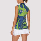 Canberra Raiders NAIDOC Week 2026 Personalised Women Sleeveless Polo Shirt 50 Years of Deadly Aboriginal Art
