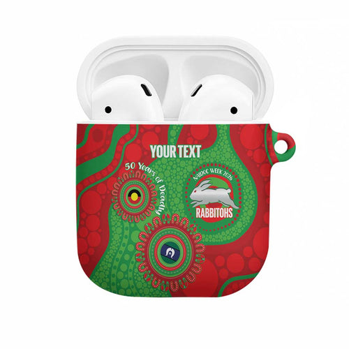 Rabbitohs NAIDOC Week 2026 Personalised AirPods Case 50 Years of Deadly Aboriginal Art