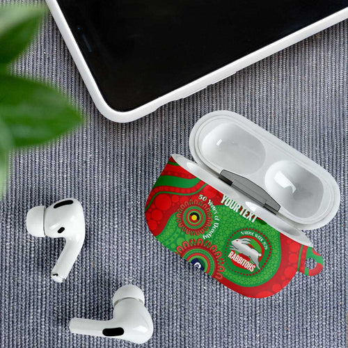Rabbitohs NAIDOC Week 2026 Personalised AirPods Case 50 Years of Deadly Aboriginal Art