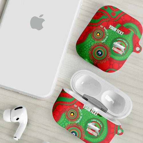 Rabbitohs NAIDOC Week 2026 Personalised AirPods Case 50 Years of Deadly Aboriginal Art