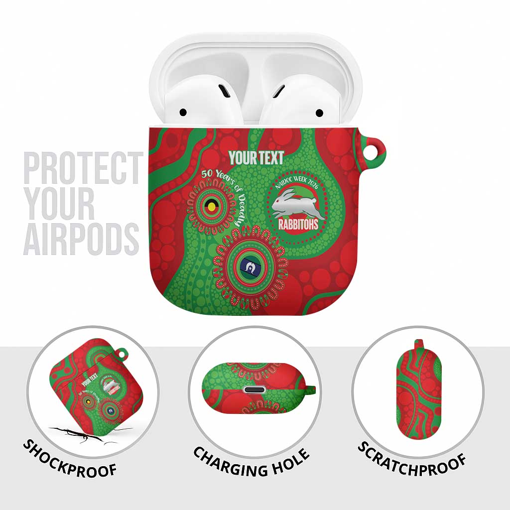 Rabbitohs NAIDOC Week 2026 Personalised AirPods Case 50 Years of Deadly Aboriginal Art