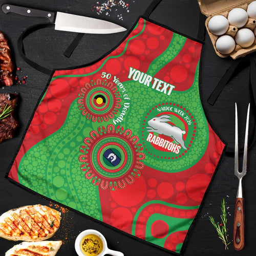 Rabbitohs NAIDOC Week 2026 Personalised Apron 50 Years of Deadly Aboriginal Art