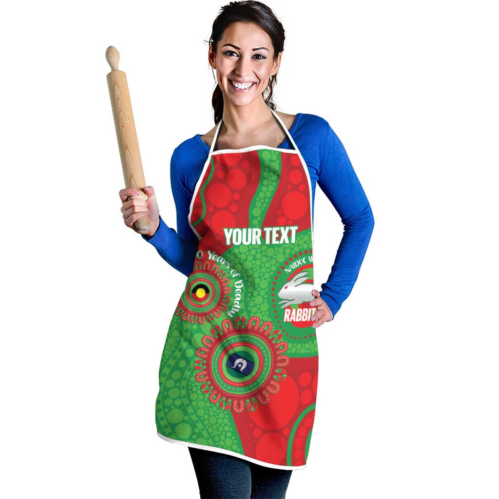 Rabbitohs NAIDOC Week 2026 Personalised Apron 50 Years of Deadly Aboriginal Art