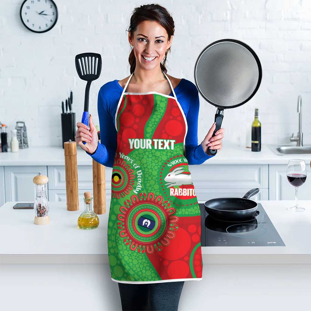 Rabbitohs NAIDOC Week 2026 Personalised Apron 50 Years of Deadly Aboriginal Art
