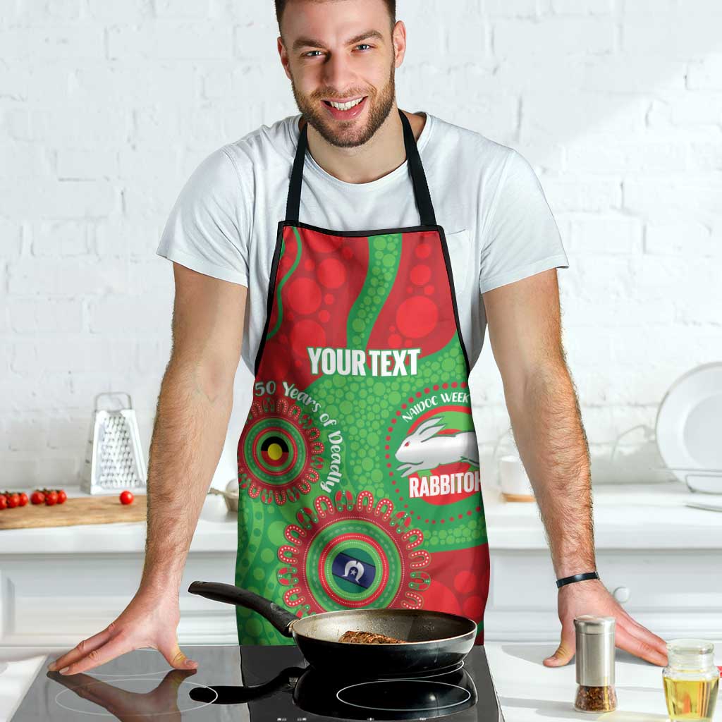Rabbitohs NAIDOC Week 2026 Personalised Apron 50 Years of Deadly Aboriginal Art
