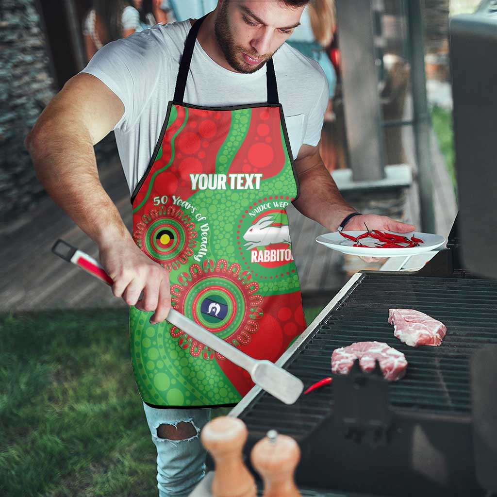 Rabbitohs NAIDOC Week 2026 Personalised Apron 50 Years of Deadly Aboriginal Art