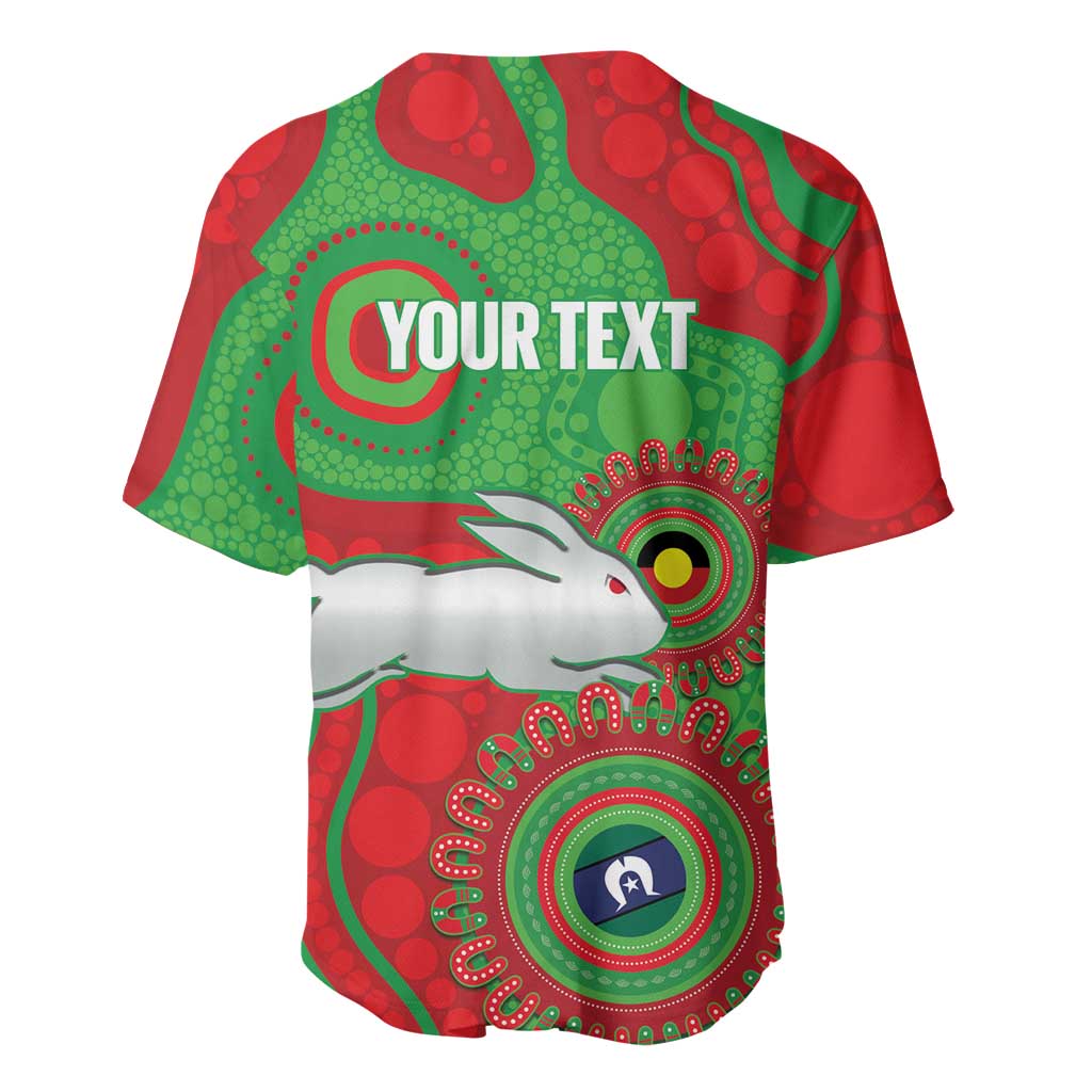 Rabbitohs NAIDOC Week 2026 Personalised Baseball Jersey 50 Years of Deadly Aboriginal Art