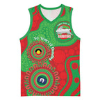 Rabbitohs NAIDOC Week 2026 Personalised Basketball Jersey 50 Years of Deadly Aboriginal Art