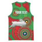 Rabbitohs NAIDOC Week 2026 Personalised Basketball Jersey 50 Years of Deadly Aboriginal Art