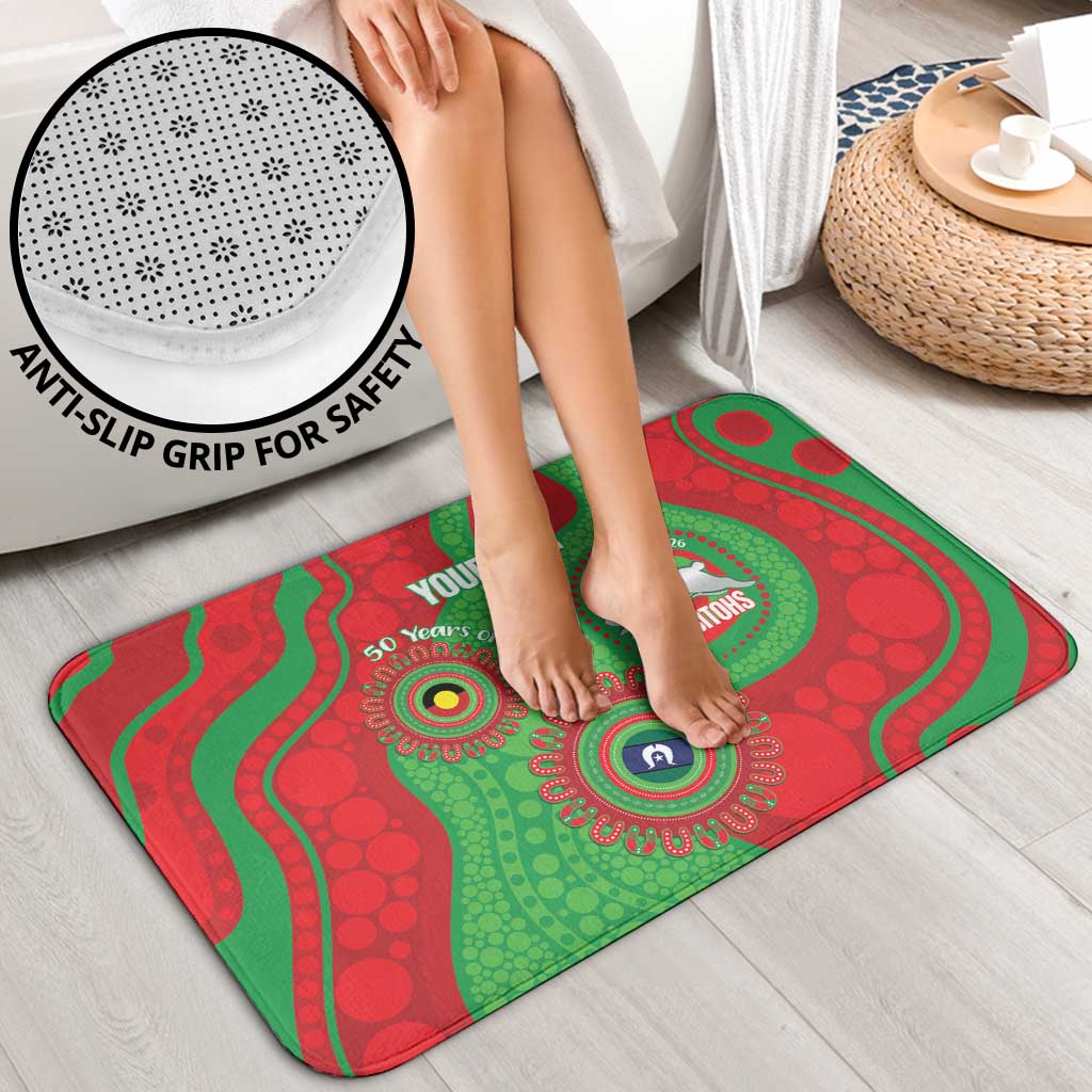 Rabbitohs NAIDOC Week 2026 Personalised Bathroom Set 50 Years of Deadly Aboriginal Art