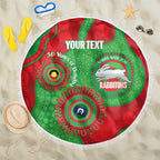 Rabbitohs NAIDOC Week 2026 Personalised Beach Blanket 50 Years of Deadly Aboriginal Art