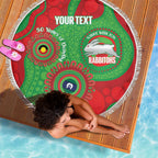 Rabbitohs NAIDOC Week 2026 Personalised Beach Blanket 50 Years of Deadly Aboriginal Art