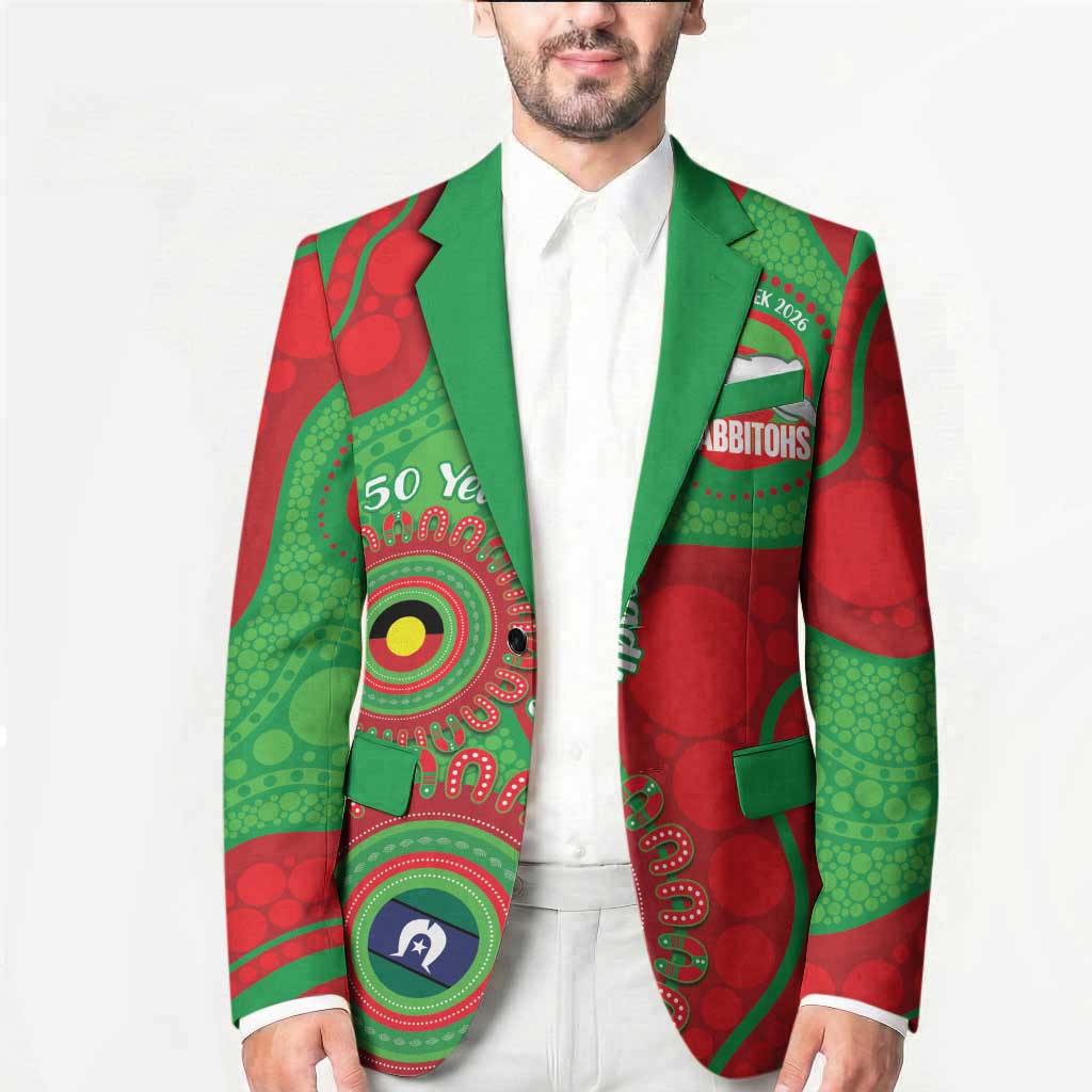 Rabbitohs NAIDOC Week 2026 Personalised Blazer 50 Years of Deadly Aboriginal Art