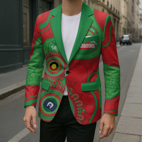 Rabbitohs NAIDOC Week 2026 Personalised Blazer 50 Years of Deadly Aboriginal Art