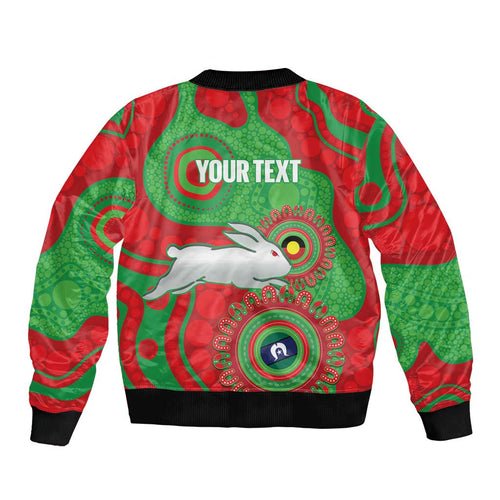 Rabbitohs NAIDOC Week 2026 Personalised Bomber Jacket 50 Years of Deadly Aboriginal Art