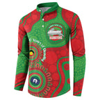 Rabbitohs NAIDOC Week 2026 Personalised Button Sweatshirt 50 Years of Deadly Aboriginal Art