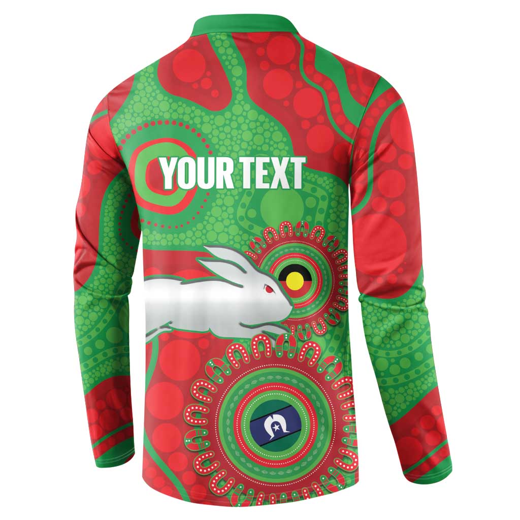 Rabbitohs NAIDOC Week 2026 Personalised Button Sweatshirt 50 Years of Deadly Aboriginal Art
