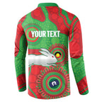 Rabbitohs NAIDOC Week 2026 Personalised Button Sweatshirt 50 Years of Deadly Aboriginal Art