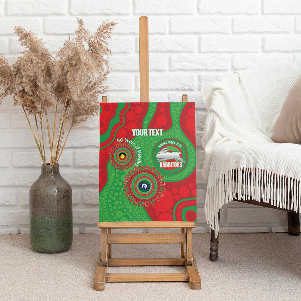 Rabbitohs NAIDOC Week 2026 Personalised Canvas Wall Art 50 Years of Deadly Aboriginal Art