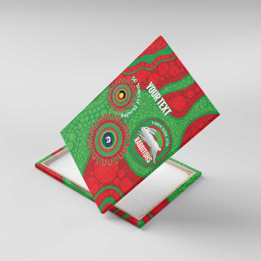 Rabbitohs NAIDOC Week 2026 Personalised Canvas Wall Art 50 Years of Deadly Aboriginal Art