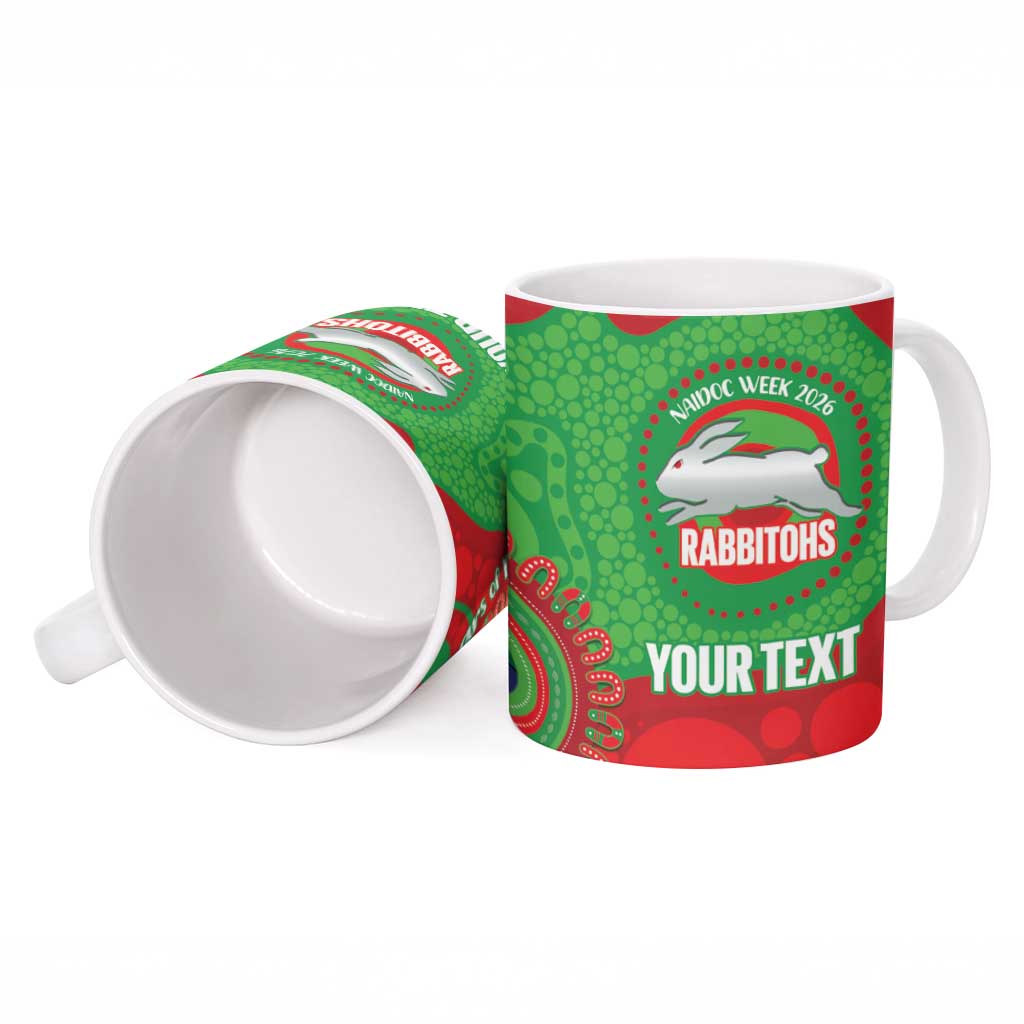 Rabbitohs NAIDOC Week 2026 Personalised Ceramic Mug 50 Years of Deadly Aboriginal Art
