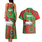 Rabbitohs NAIDOC Week 2026 Personalised Couples Matching Tank Maxi Dress and Hawaiian Shirt 50 Years of Deadly Aboriginal Art