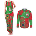 Rabbitohs NAIDOC Week 2026 Personalised Couples Matching Tank Maxi Dress and Long Sleeve Button Shirt 50 Years of Deadly Aboriginal Art