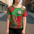 Rabbitohs NAIDOC Week 2026 Personalised Cross Shoulder Shirt 50 Years of Deadly Aboriginal Art