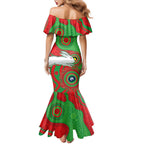 Rabbitohs NAIDOC Week 2026 Personalised Family Matching Mermaid Dress and Hawaiian Shirt 50 Years of Deadly Aboriginal Art