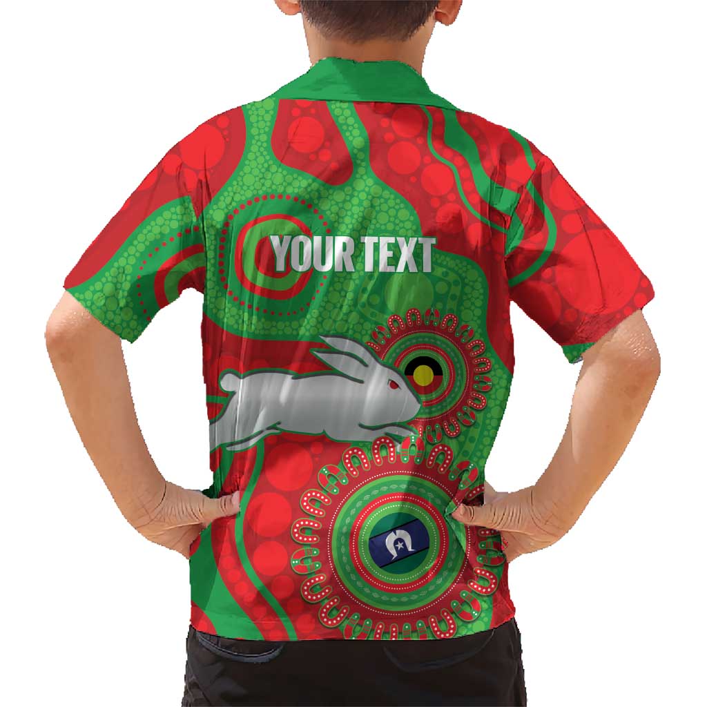 Rabbitohs NAIDOC Week 2026 Personalised Family Matching Off Shoulder Maxi Dress and Hawaiian Shirt 50 Years of Deadly Aboriginal Art