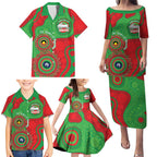 Rabbitohs NAIDOC Week 2026 Personalised Family Matching Puletasi and Hawaiian Shirt 50 Years of Deadly Aboriginal Art