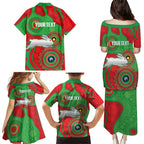 Rabbitohs NAIDOC Week 2026 Personalised Family Matching Puletasi and Hawaiian Shirt 50 Years of Deadly Aboriginal Art