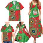 Rabbitohs NAIDOC Week 2026 Personalised Family Matching Summer Maxi Dress and Hawaiian Shirt 50 Years of Deadly Aboriginal Art