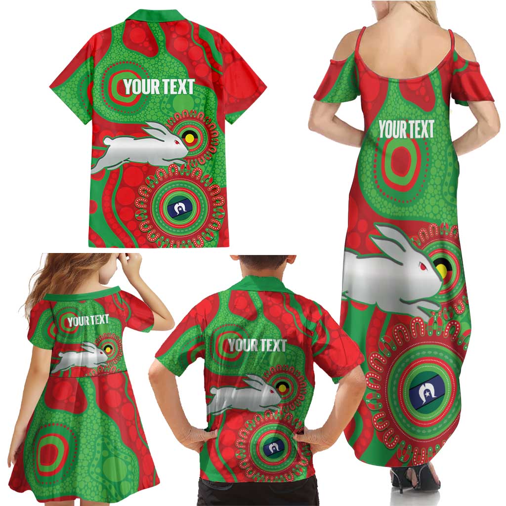 Rabbitohs NAIDOC Week 2026 Personalised Family Matching Summer Maxi Dress and Hawaiian Shirt 50 Years of Deadly Aboriginal Art