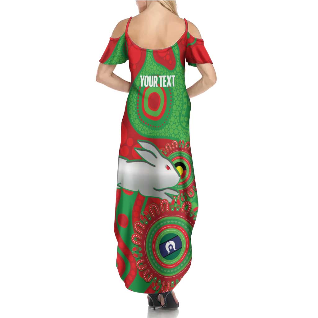 Rabbitohs NAIDOC Week 2026 Personalised Family Matching Summer Maxi Dress and Hawaiian Shirt 50 Years of Deadly Aboriginal Art