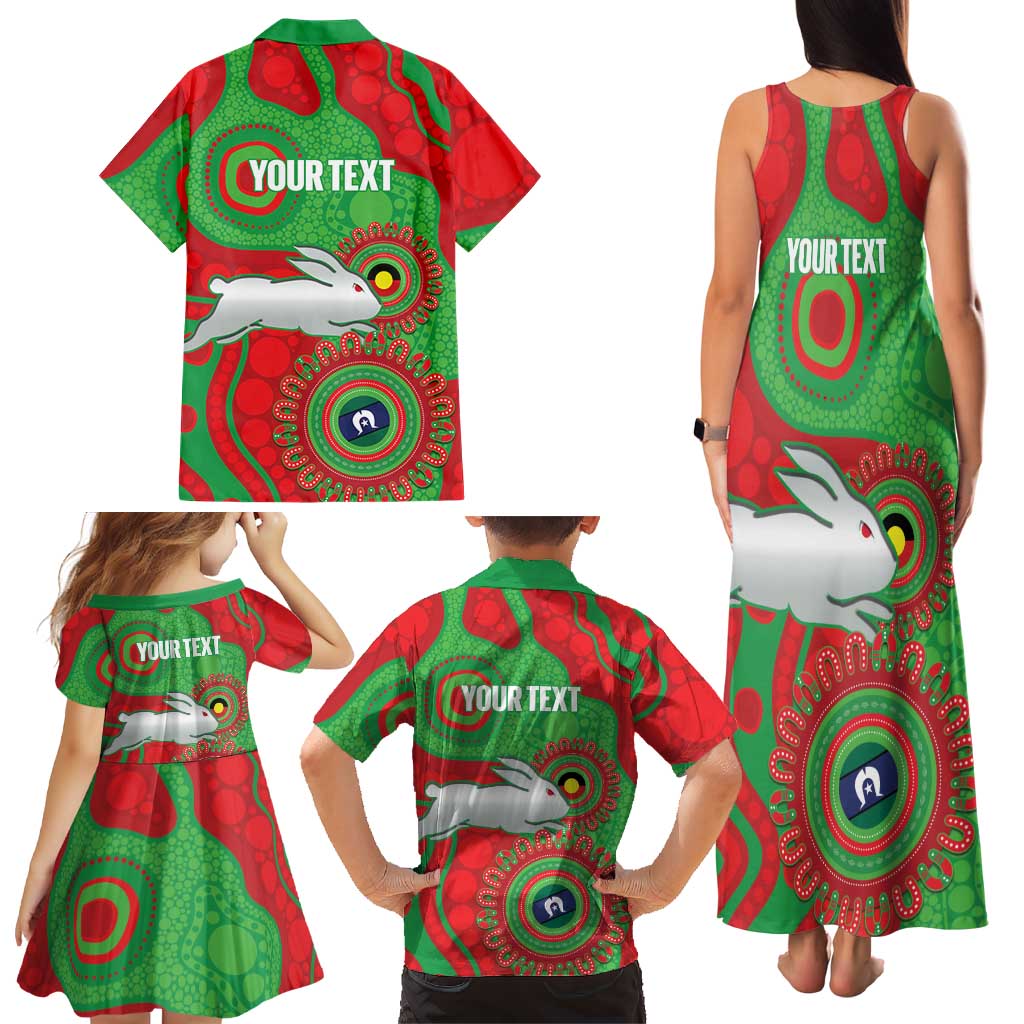 Rabbitohs NAIDOC Week 2026 Personalised Family Matching Tank Maxi Dress and Hawaiian Shirt 50 Years of Deadly Aboriginal Art