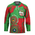 Rabbitohs NAIDOC Week 2026 Personalised Hockey Jersey 50 Years of Deadly Aboriginal Art