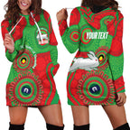 Rabbitohs NAIDOC Week 2026 Personalised Hoodie Dress 50 Years of Deadly Aboriginal Art