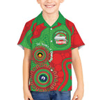 Rabbitohs NAIDOC Week 2026 Personalised Kid Hawaiian Shirt 50 Years of Deadly Aboriginal Art