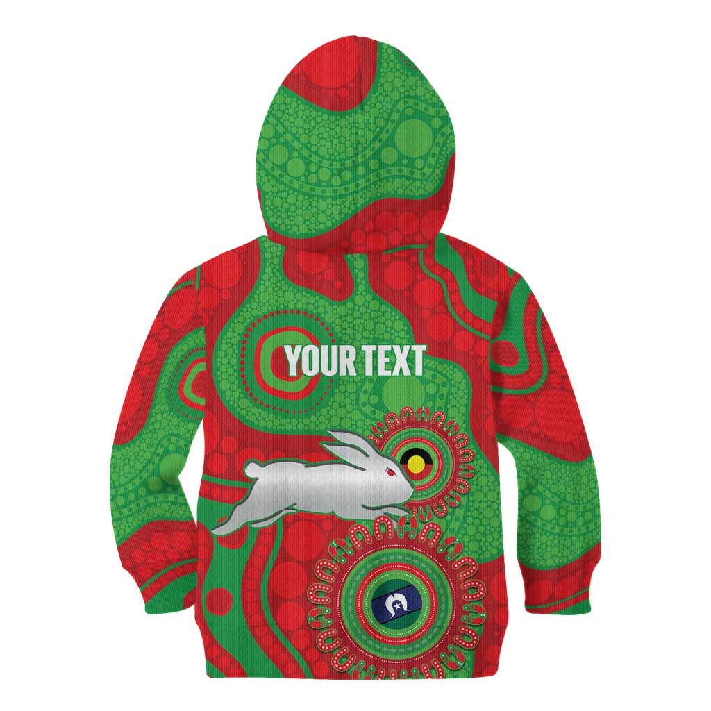 Rabbitohs NAIDOC Week 2026 Personalised Kid Hoodie 50 Years of Deadly Aboriginal Art
