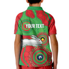 Rabbitohs NAIDOC Week 2026 Personalised Kid Polo Shirt 50 Years of Deadly Aboriginal Art