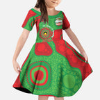 Rabbitohs NAIDOC Week 2026 Personalised Kid Short Sleeve Dress 50 Years of Deadly Aboriginal Art
