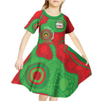Rabbitohs NAIDOC Week 2026 Personalised Kid Short Sleeve Dress 50 Years of Deadly Aboriginal Art
