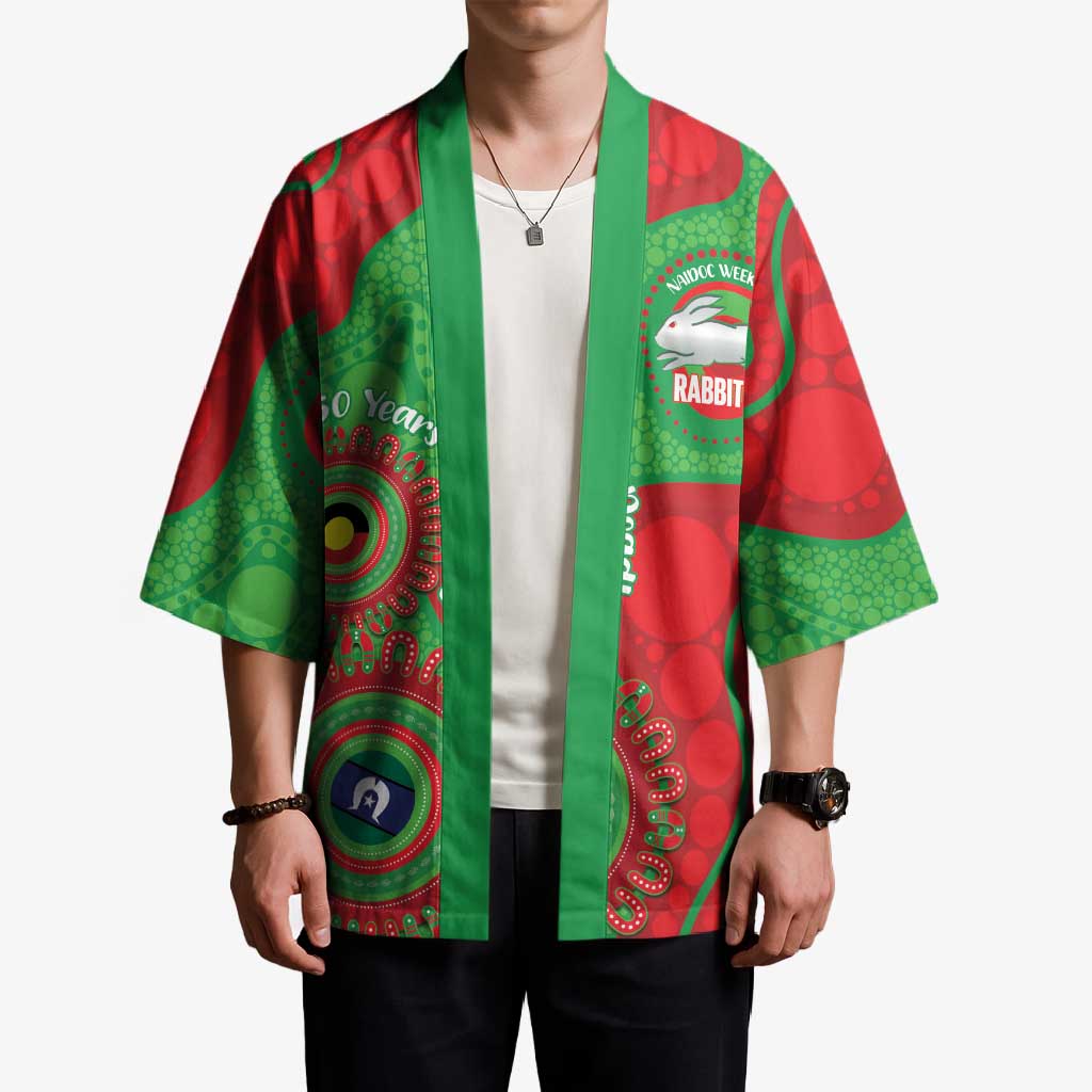 Rabbitohs NAIDOC Week 2026 Personalised Kimono 50 Years of Deadly Aboriginal Art