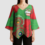 Rabbitohs NAIDOC Week 2026 Personalised Kimono Sleeve Blouse 50 Years of Deadly Aboriginal Art