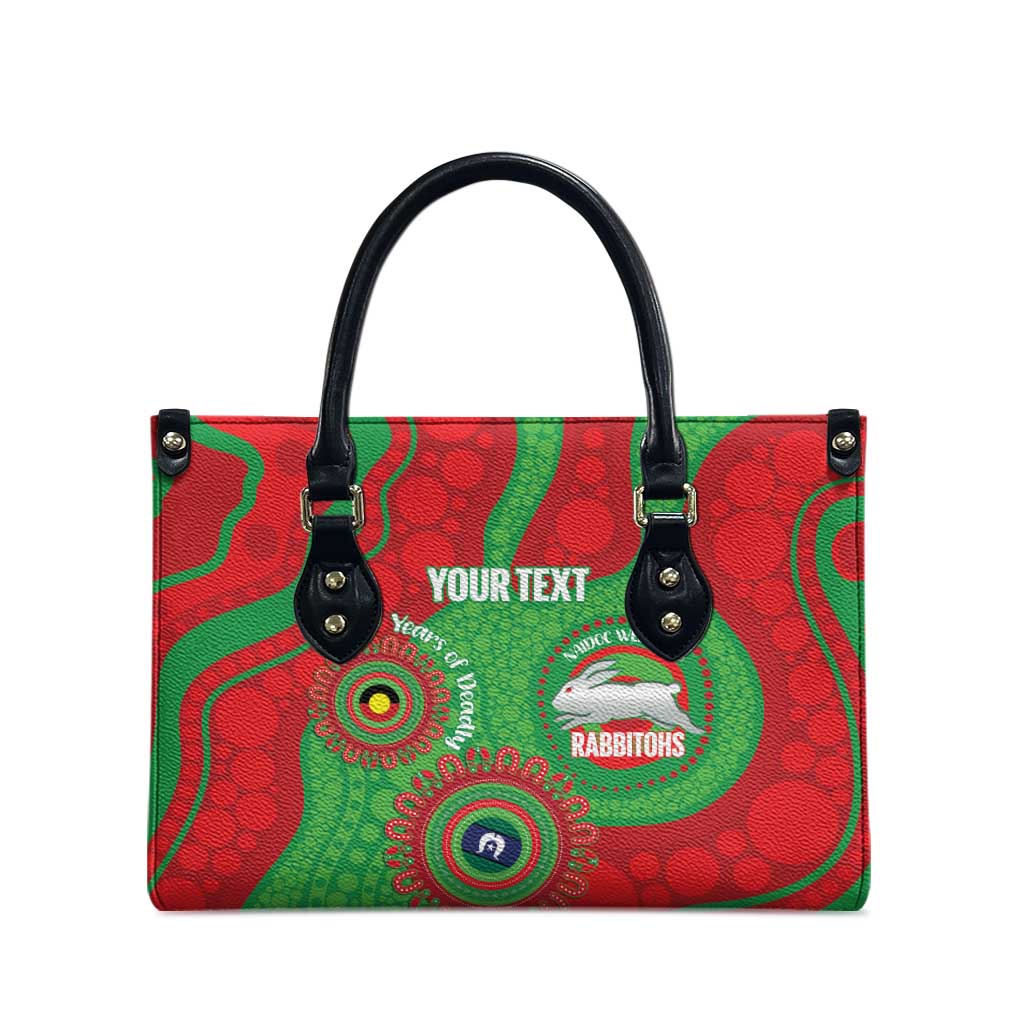 Rabbitohs NAIDOC Week 2026 Personalised Leather Bag 50 Years of Deadly Aboriginal Art