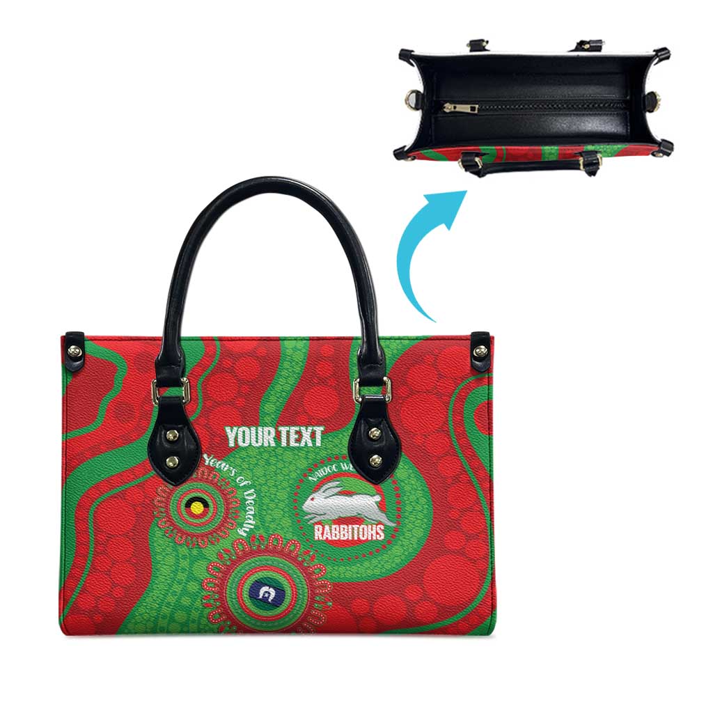 Rabbitohs NAIDOC Week 2026 Personalised Leather Bag 50 Years of Deadly Aboriginal Art