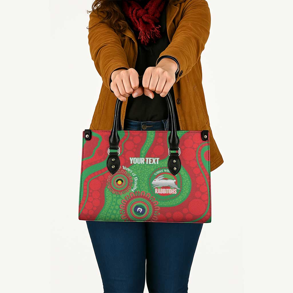 Rabbitohs NAIDOC Week 2026 Personalised Leather Bag 50 Years of Deadly Aboriginal Art