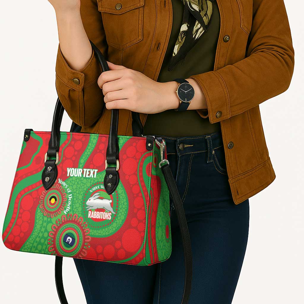 Rabbitohs NAIDOC Week 2026 Personalised Leather Bag 50 Years of Deadly Aboriginal Art
